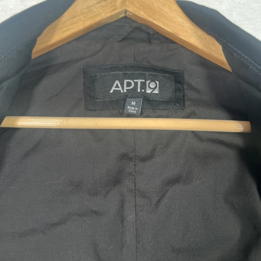 Apt. 9 Blazer Men‎ Medium Black Casual 2 Buttton Sport Coat Cotton